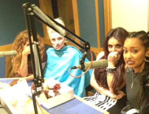 The Little Mix Ladies tuck into our Custom Cupcakes